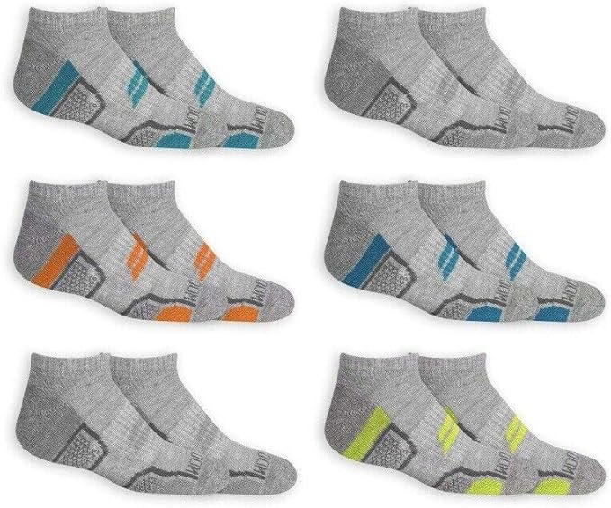 Fruit of the Loom - Calcetines cortos activos para niños, 6 unidades - FRB10022N6CC002