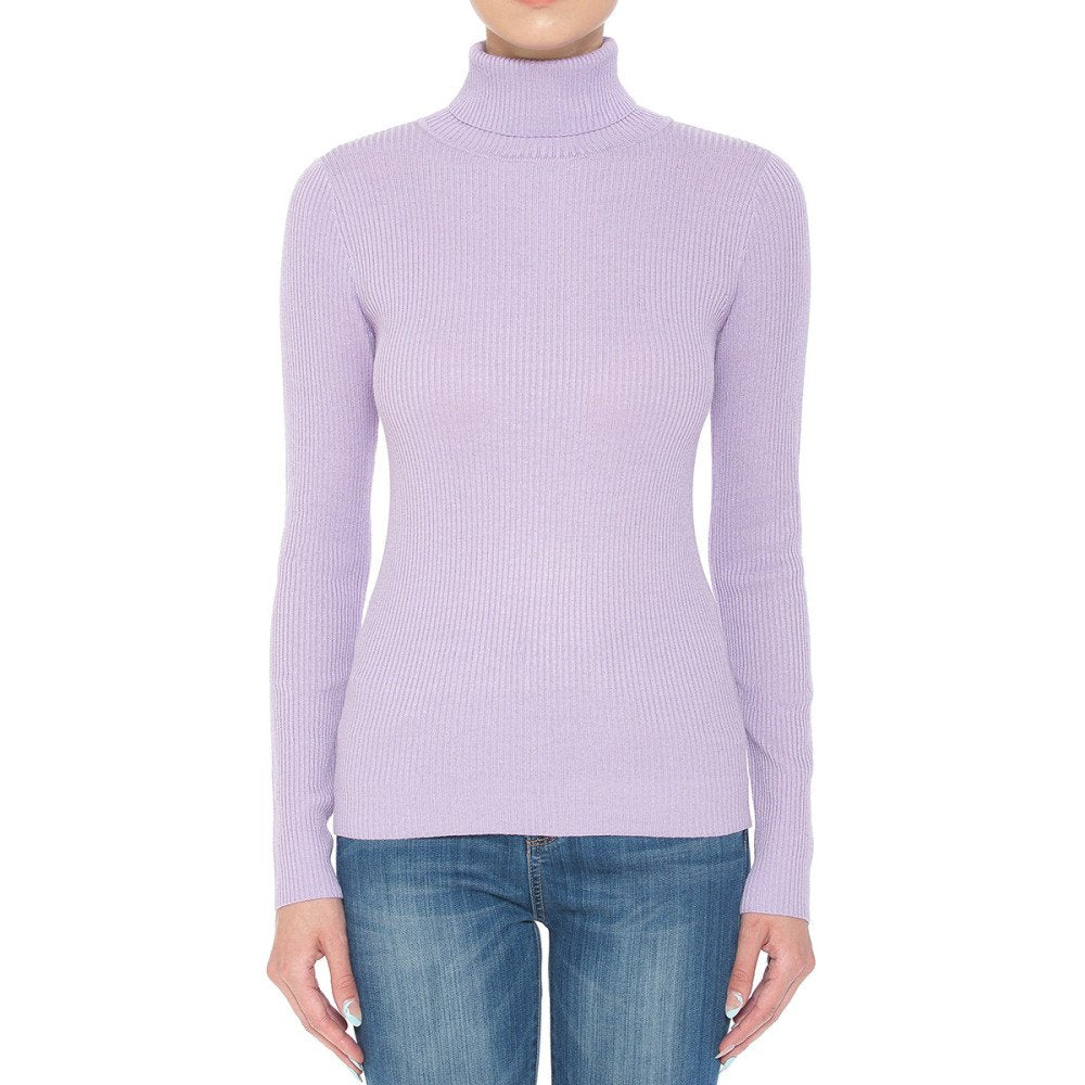 Ambiance - Women's Turtleneck Long Sleeve Sweater Top -65660