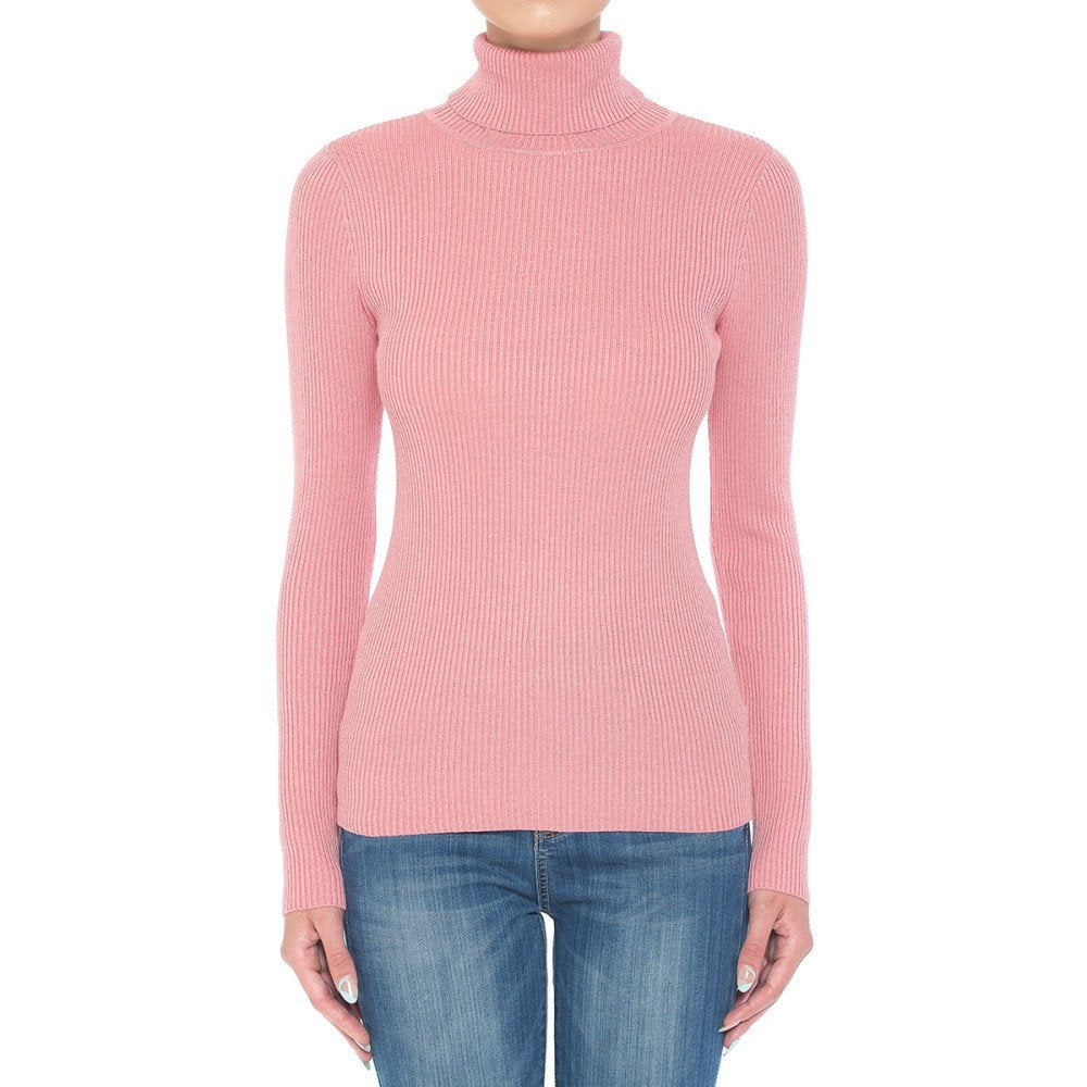 Ambiance - Women's Turtleneck Long Sleeve Sweater Top -65660
