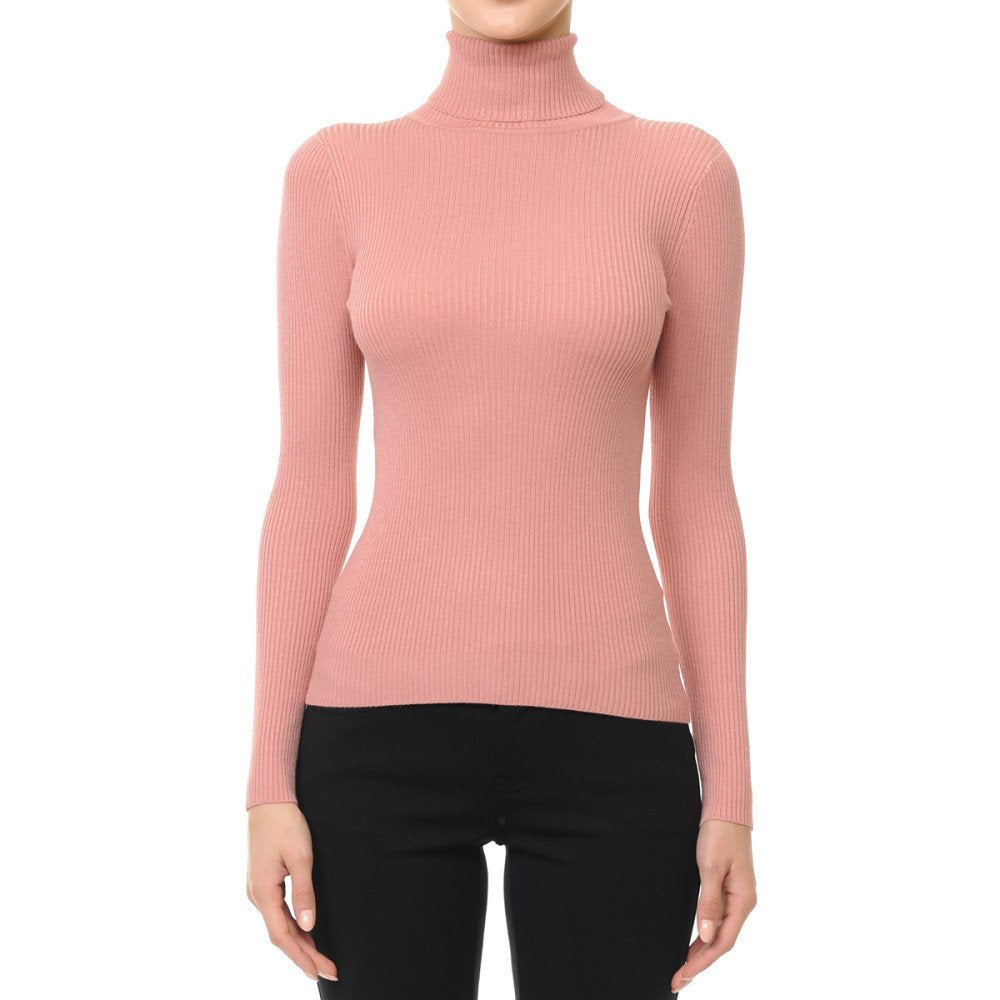 Ambiance - Women's Turtleneck Long Sleeve Sweater Top -65660