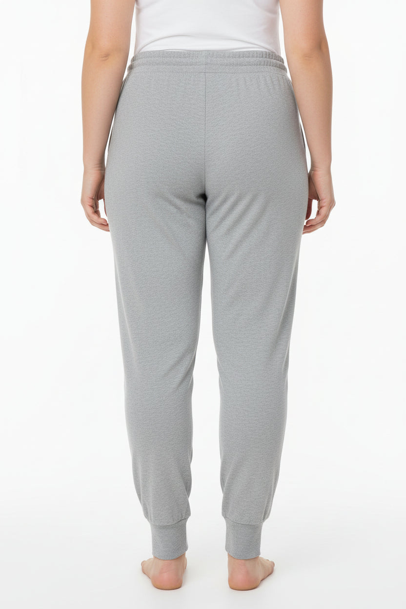 Ambiance - Woman's French Terry Cuffed Joggers [Plus Size] - 65776XL