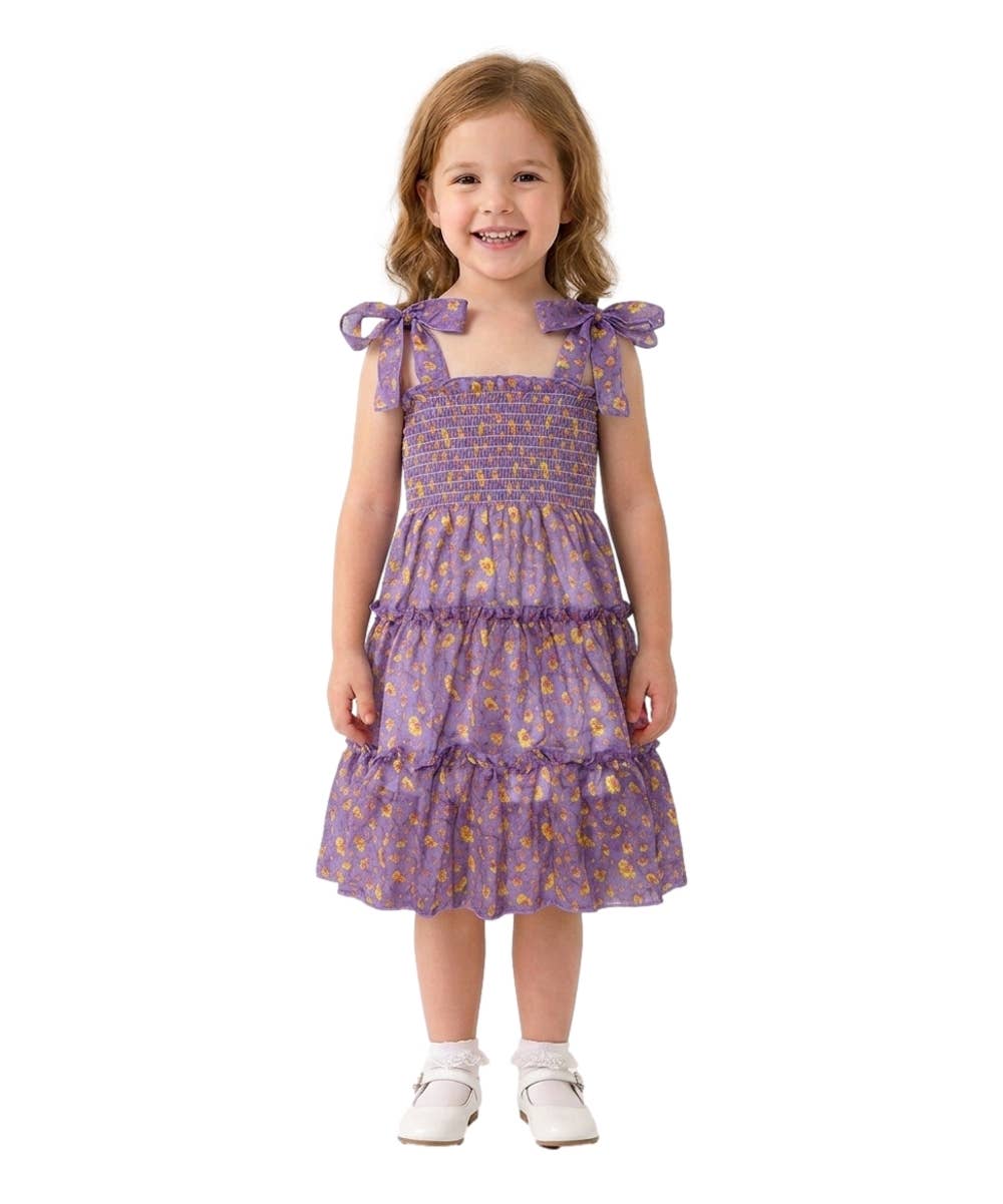 Unik - Vestido de Gasa con Flores para Niñas - DR1956