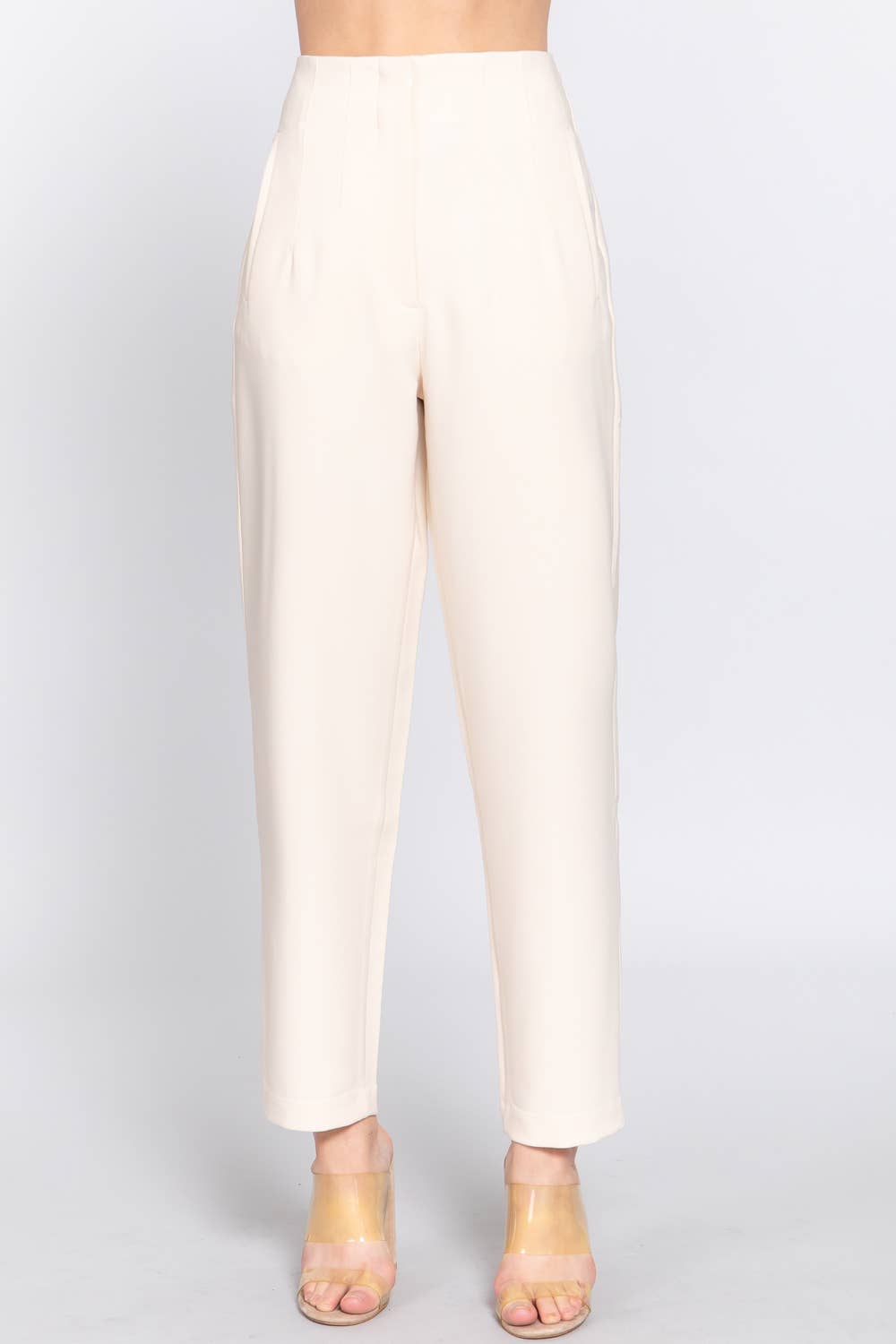 Active USA - Pantalón Largo de Cintura Alta con Pliegues - P13839
