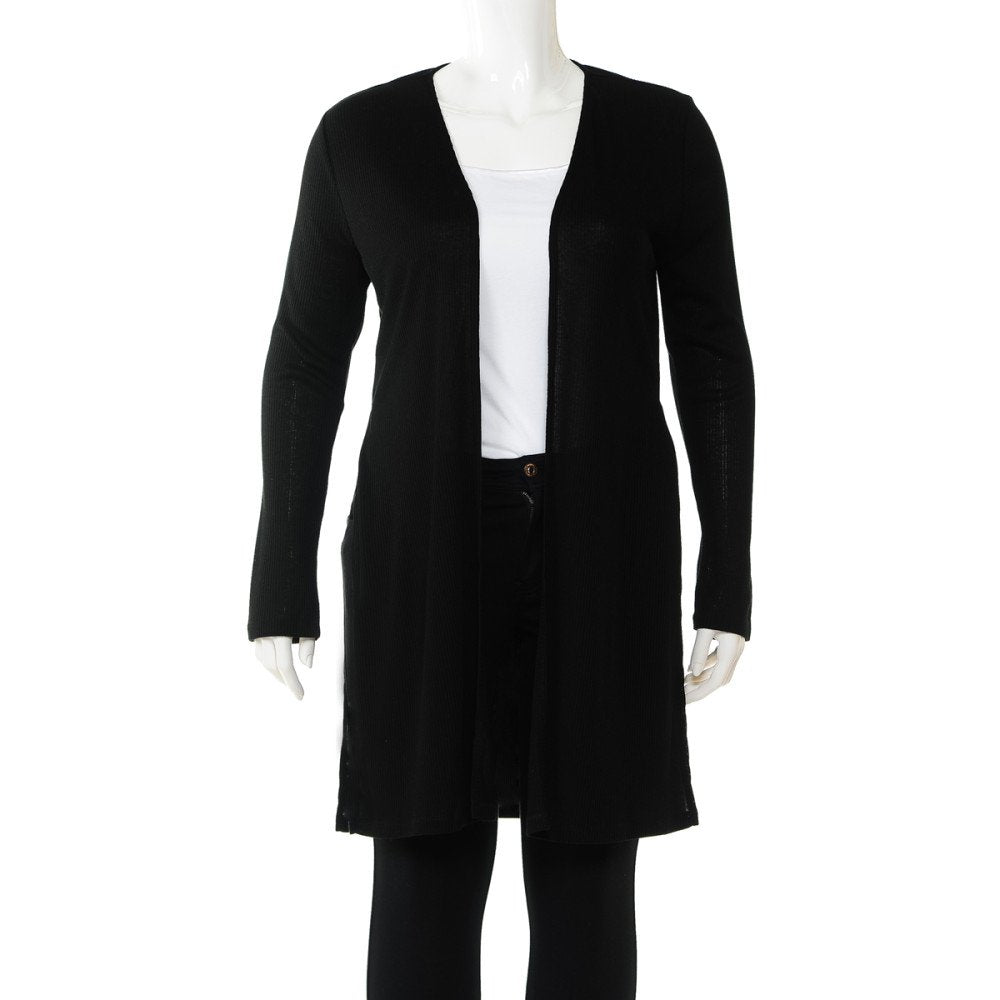 Ambiance - Cárdigan Largo de Hacci para Mujer [Talla Grande] - 68384XL