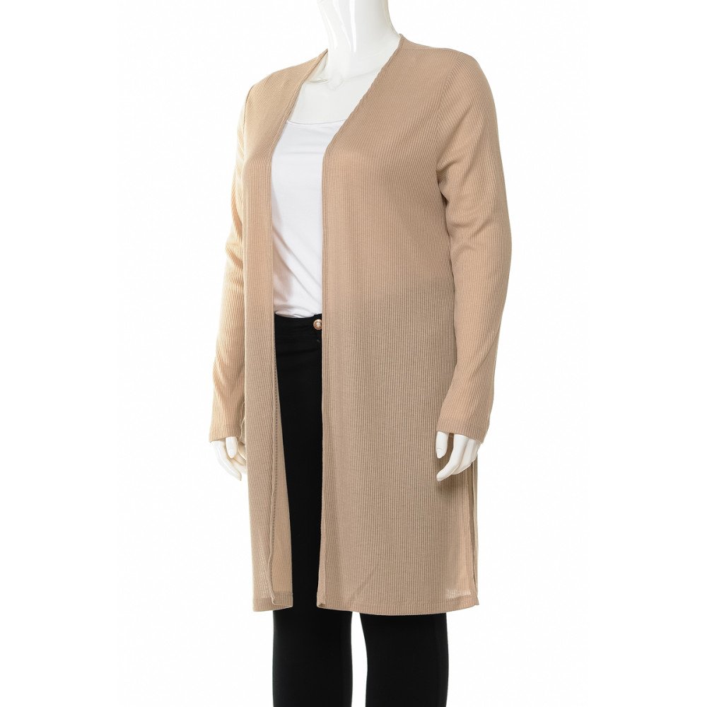 Ambiance - Cárdigan Largo de Hacci para Mujer [Talla Grande] - 68384XL