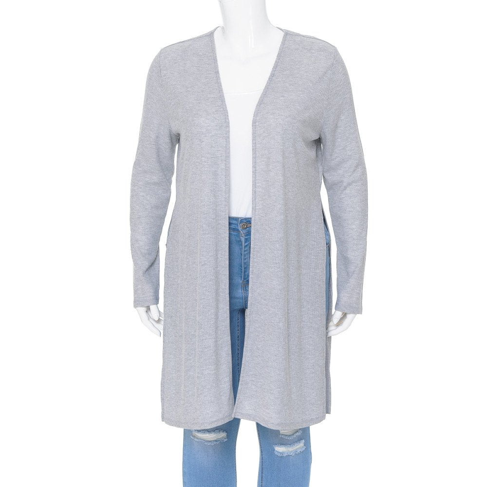 Ambiance - Cárdigan Largo de Hacci para Mujer [Talla Grande] - 68384XL