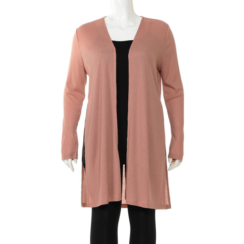 Ambiance - Cárdigan Largo de Hacci para Mujer [Talla Grande] - 68384XL