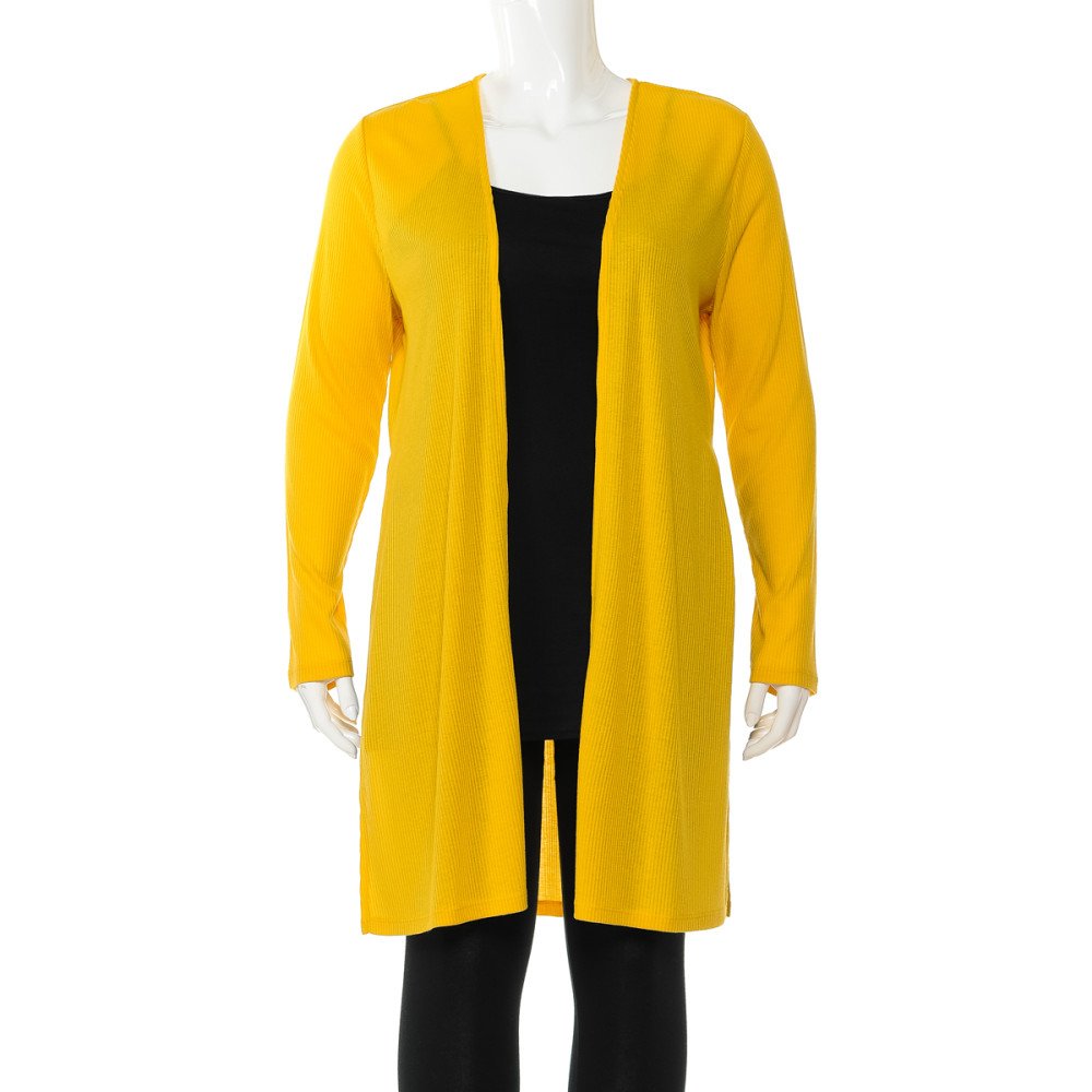Ambiance - Cárdigan Largo de Hacci para Mujer [Talla Grande] - 68384XL