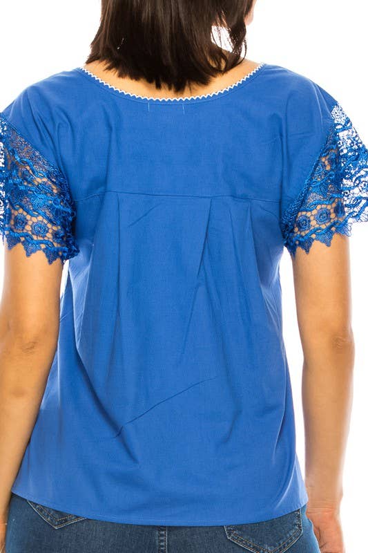 Adult Women's Puebla Traditional Embroidered Blouse - MT802