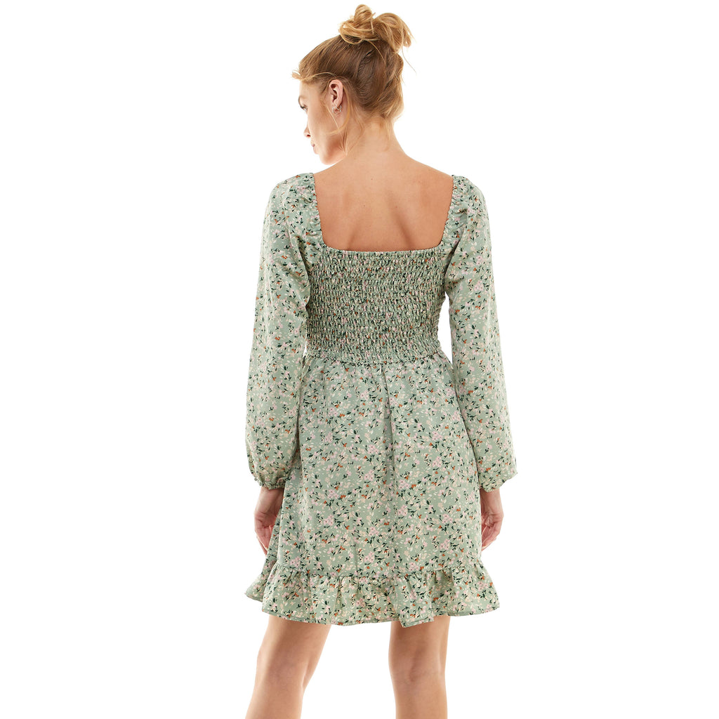 Colección Winslow - Vestido cruzado con corsé Wildflower Whisper para mujer - A468254B72