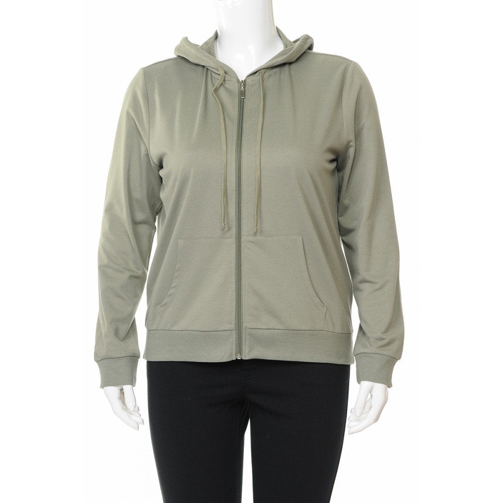 Ambiance - Women's French Terry Hoodie [Plus Size] - 70675XL