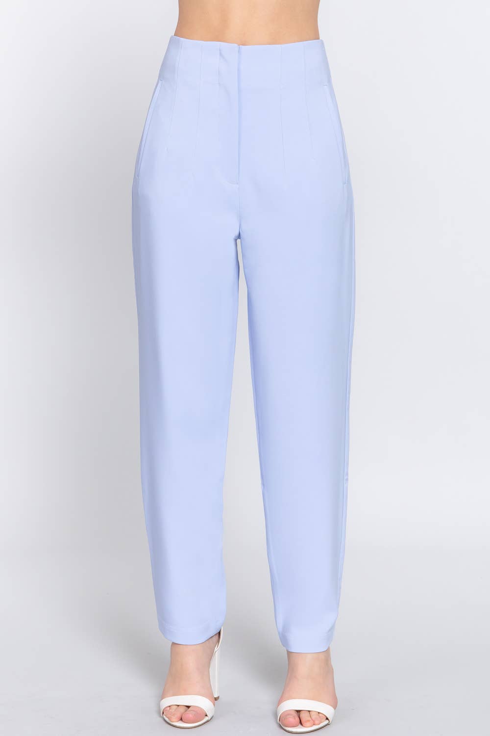 Active USA - Pantalón Largo de Cintura Alta con Pliegues - P13839