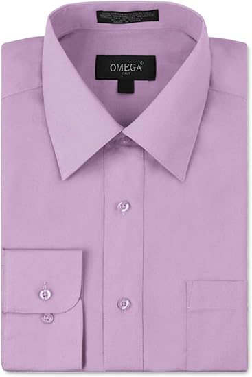 Men's  OMEGA ITALY Long Sleeve Dress Shirts (S-L) RN153145