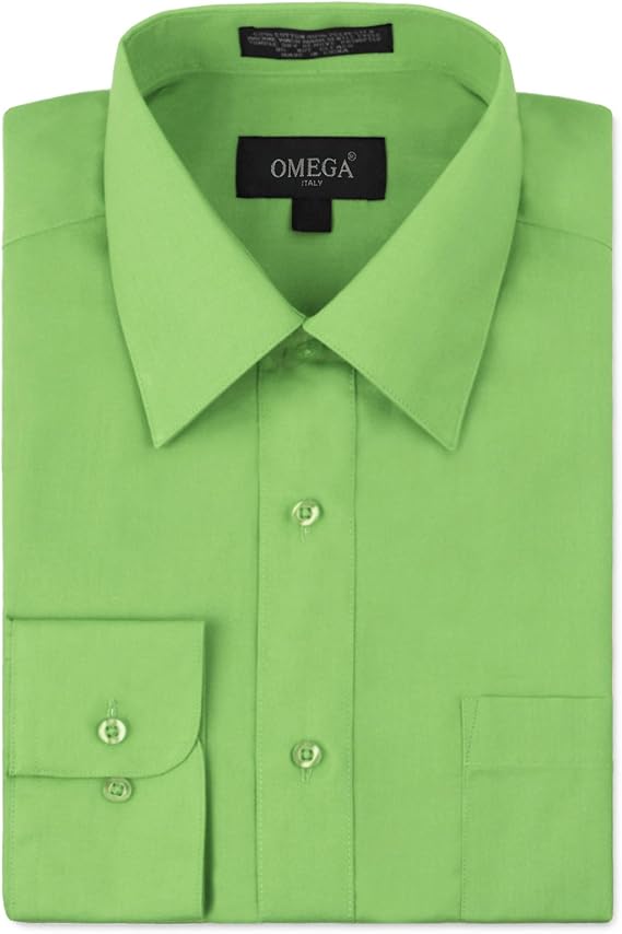 Men's  OMEGA ITALY Long Sleeve Dress Shirts (S-L) RN153145