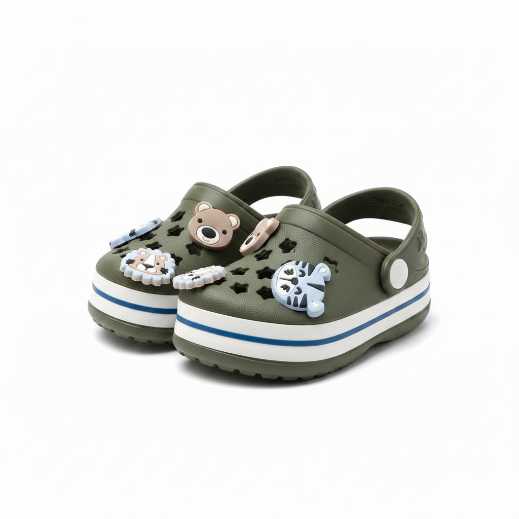 Infant Boy's Jungle Animals Foam Clogs - TBVS44125-I