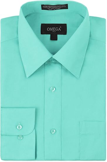 OMEGA ITALY - Men's Long Sleeve Dress Shirts (XL-3XL) RN153145