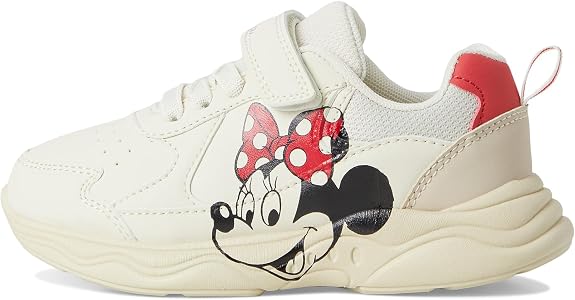 Minnie Mouse Kids Sneakers Girls Cute Comfy Lightweight Strap-On Shoes - CH97009