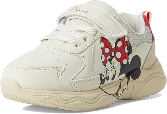 Minnie Mouse Kids Sneakers Girls Cute Comfy Lightweight Strap-On Shoes - CH97009