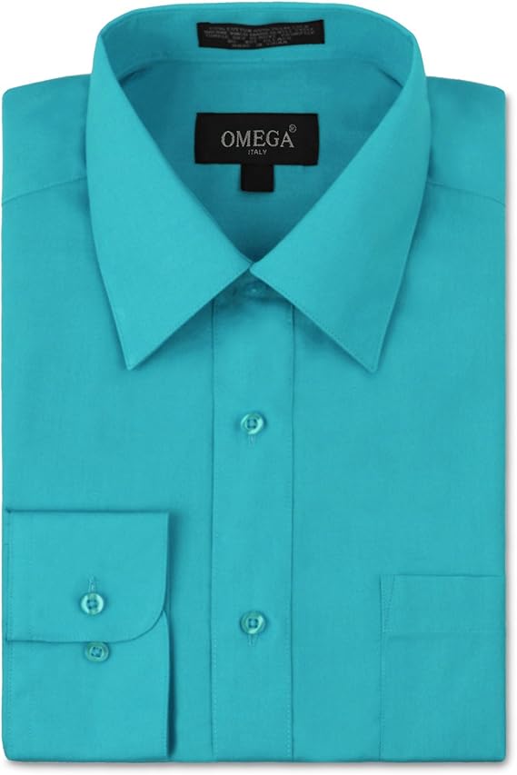 OMEGA ITALY - Men's Long Sleeve Dress Shirts (XL-3XL) RN153145