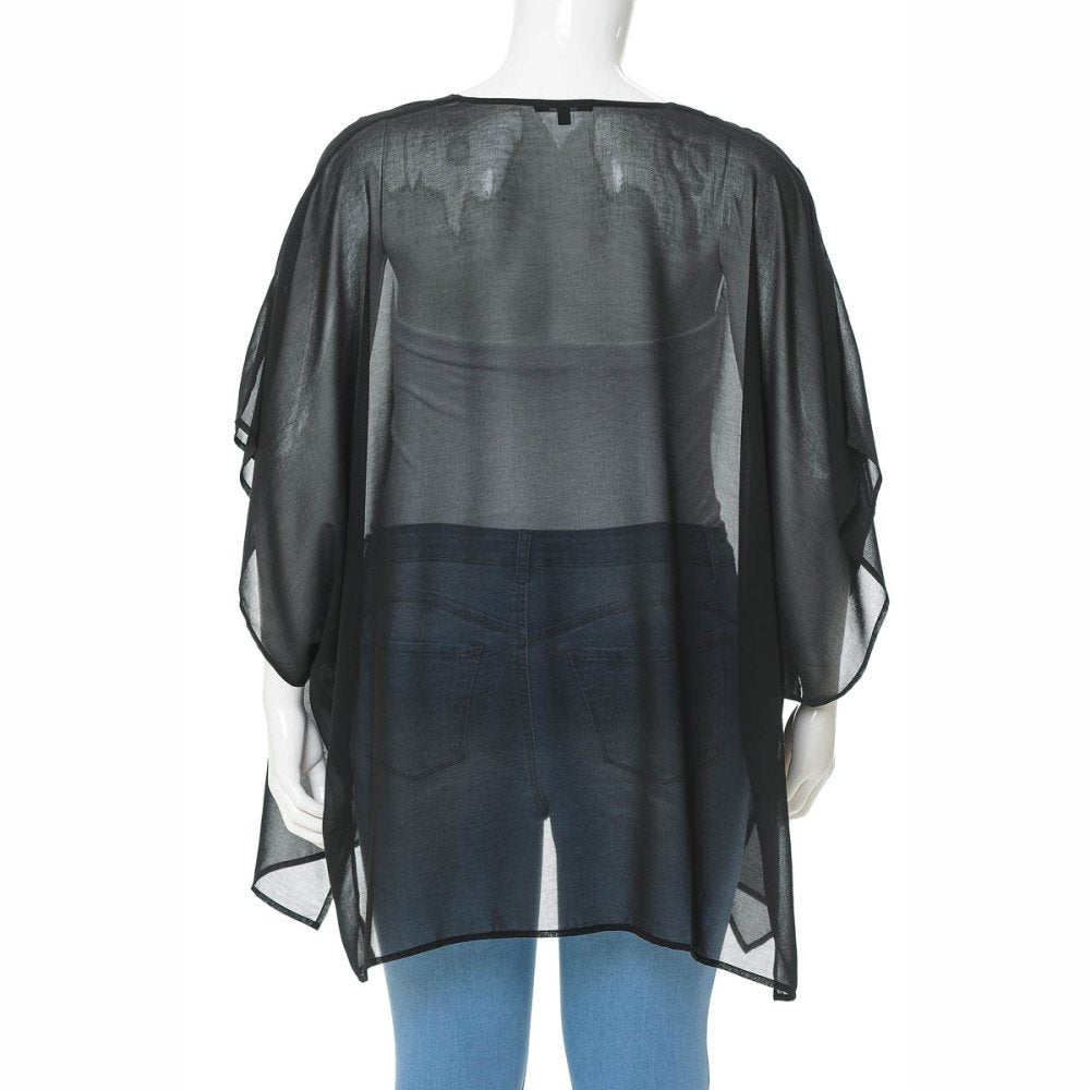 Ambiance - Women's Print Chiffon Kimono - 72264XL