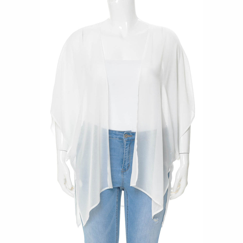 Ambiance - Women's Print Chiffon Kimono - 72264XL