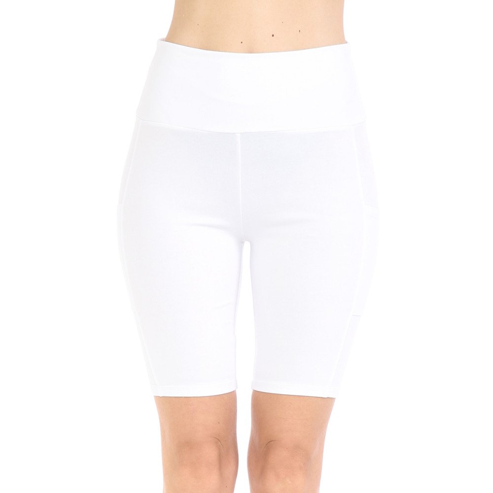 Ambiance - Women's High Waist Bike Short W/ Phone Pocket - 72595