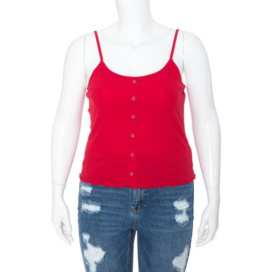 Ambiance - Women's Eyelet Ribbed Camisole [Plus Size] - 73214XL