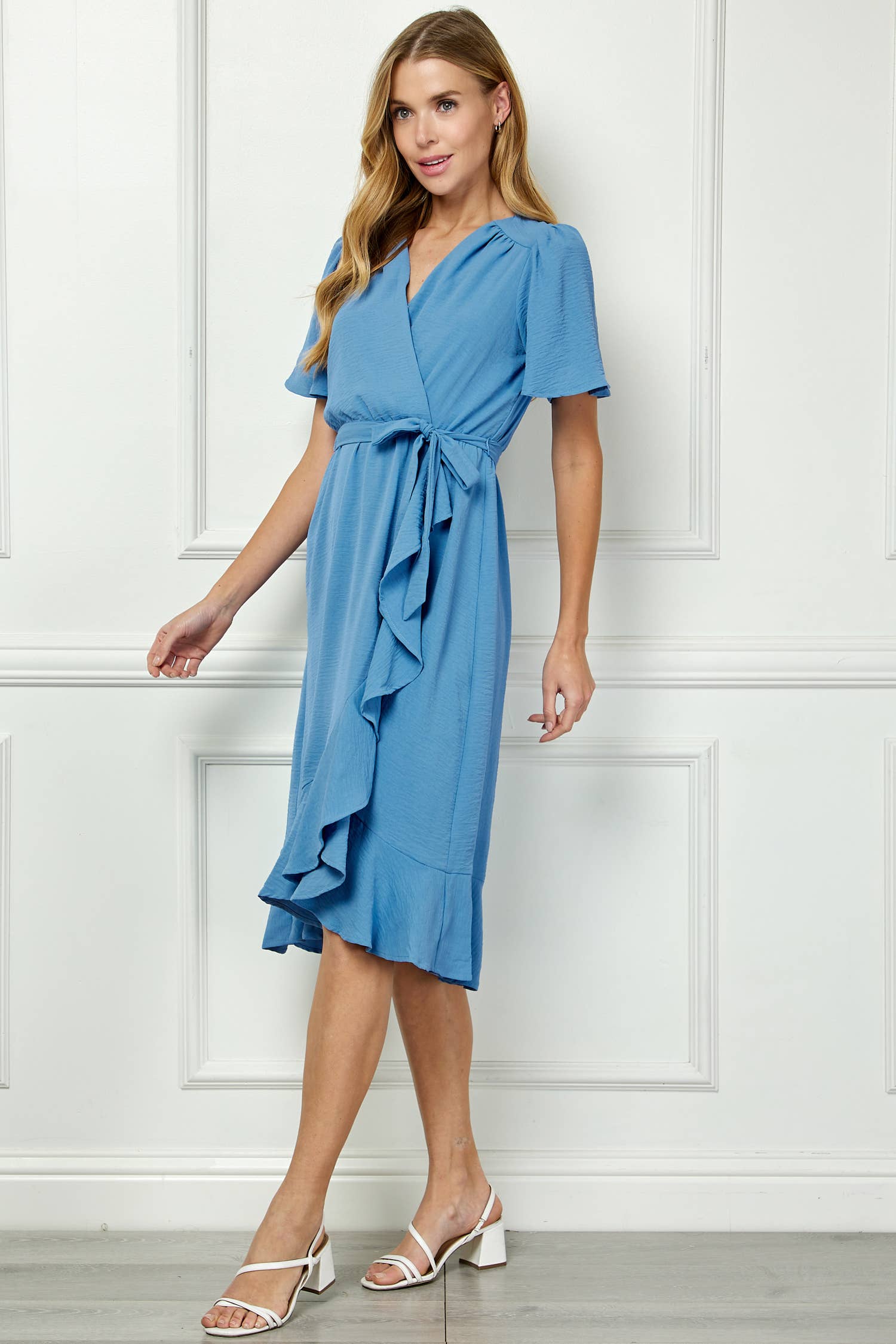 Colección Winslow - Vestido cruzado falso de elegancia clásica para mujer - Y95651P33