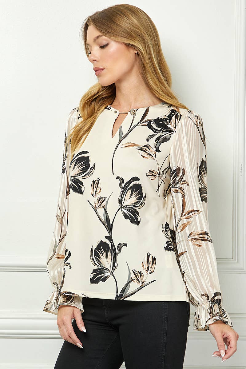 Colección Winslow - Blusa estampada Velora de manga larga para mujer - G538601M59