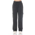 Ambiance - Pantalones de chándal rectos de forro polar cargo para mujer - 76081