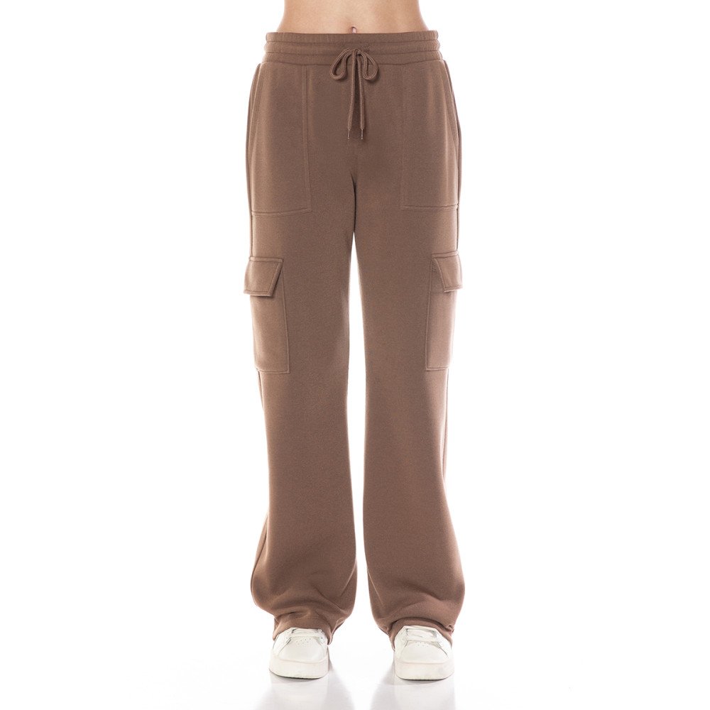 Ambiance - Women's Fleece Cargo Straight Sweatpants - 76081