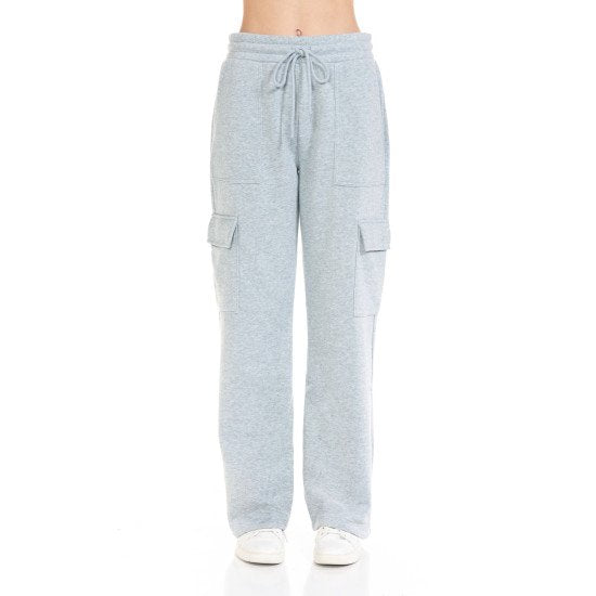 Ambiance - Women's Fleece Cargo Straight Sweatpants - 76081