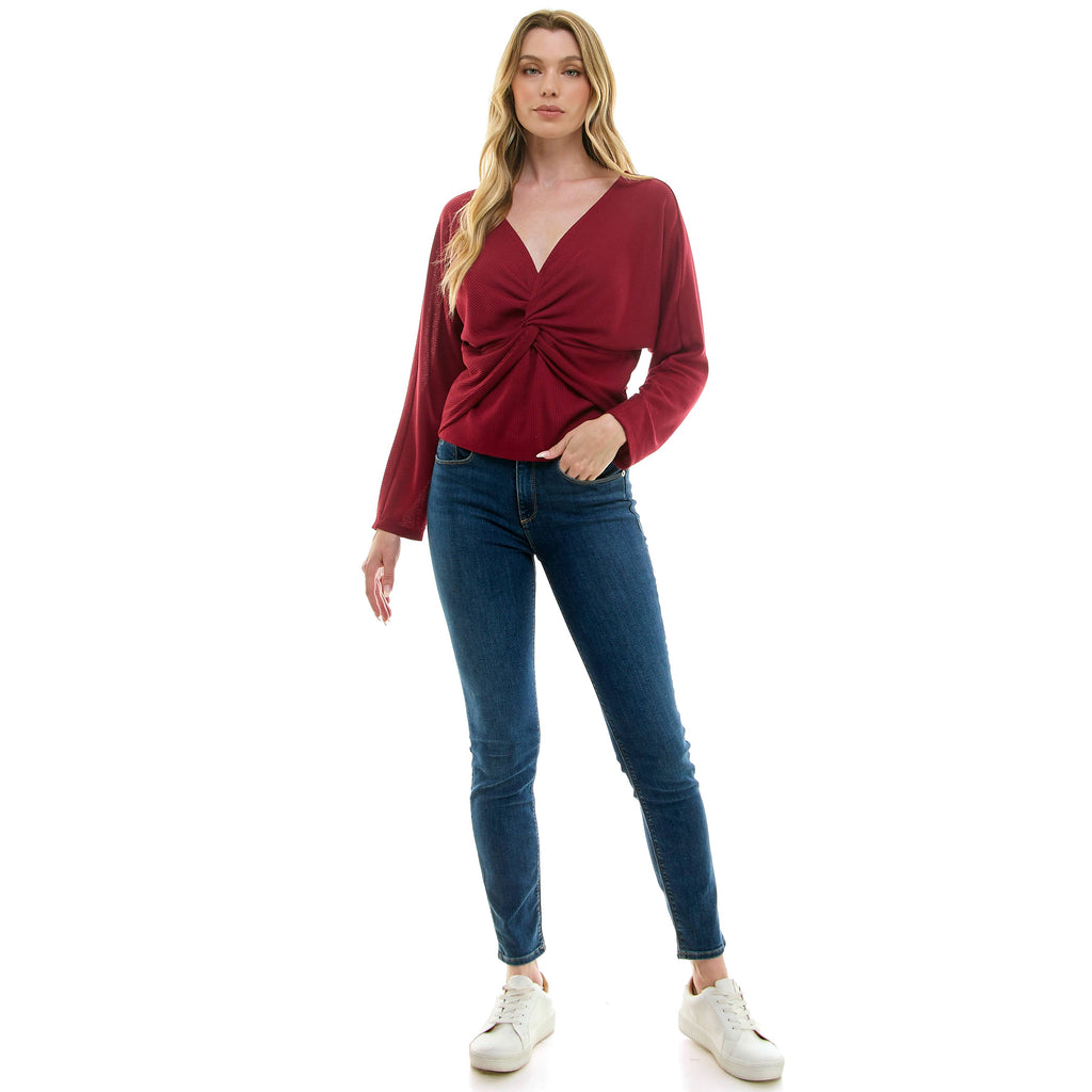 Colección Winslow - Top de punto acanalado con detalle retorcido para mujer - MA13234T36