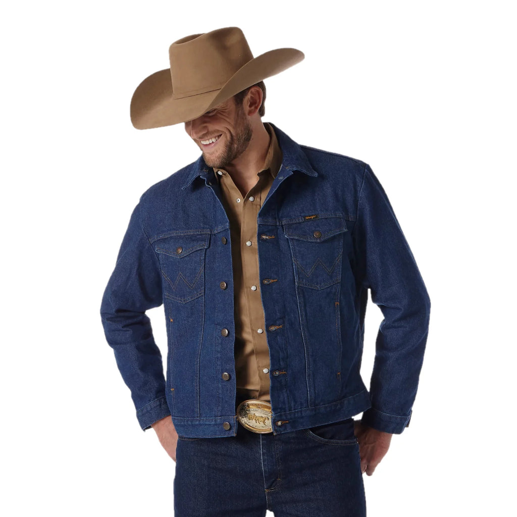 Wrangler - Chaqueta de mezclilla sin forro para hombre - 74145PW
