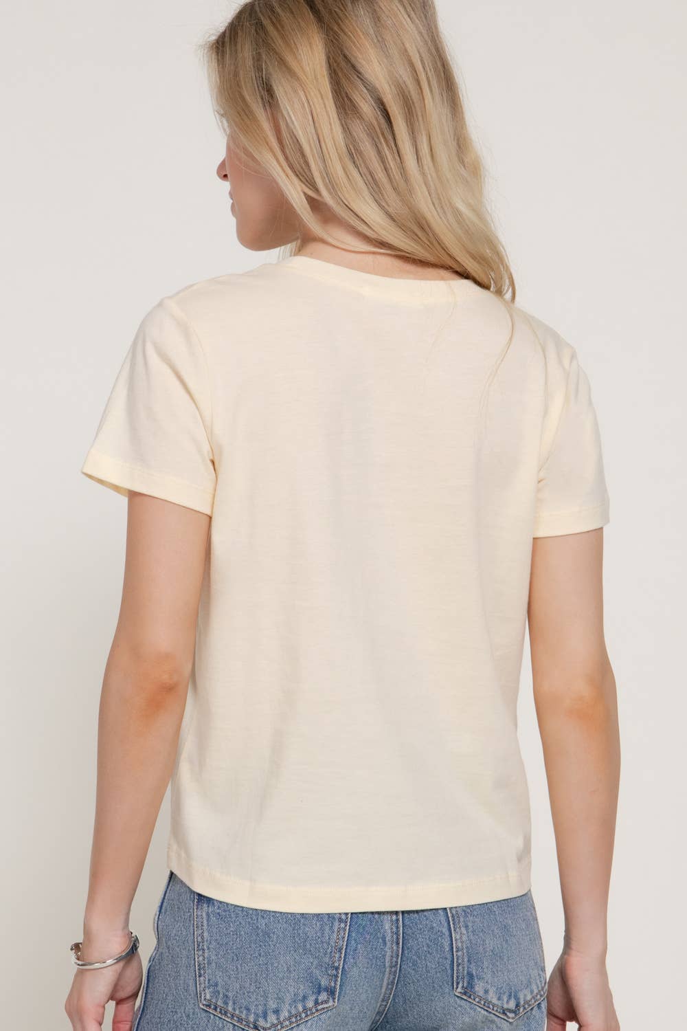 Active USA - Women's Short Sleeve Crew Neck with Rhinestone Tee - T15092