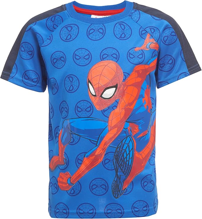 Marvel Avengers Boys Superhero Short Sleeve T-Shirt, Tank Top and Mesh Shorts Set - MSH019ALAZ
