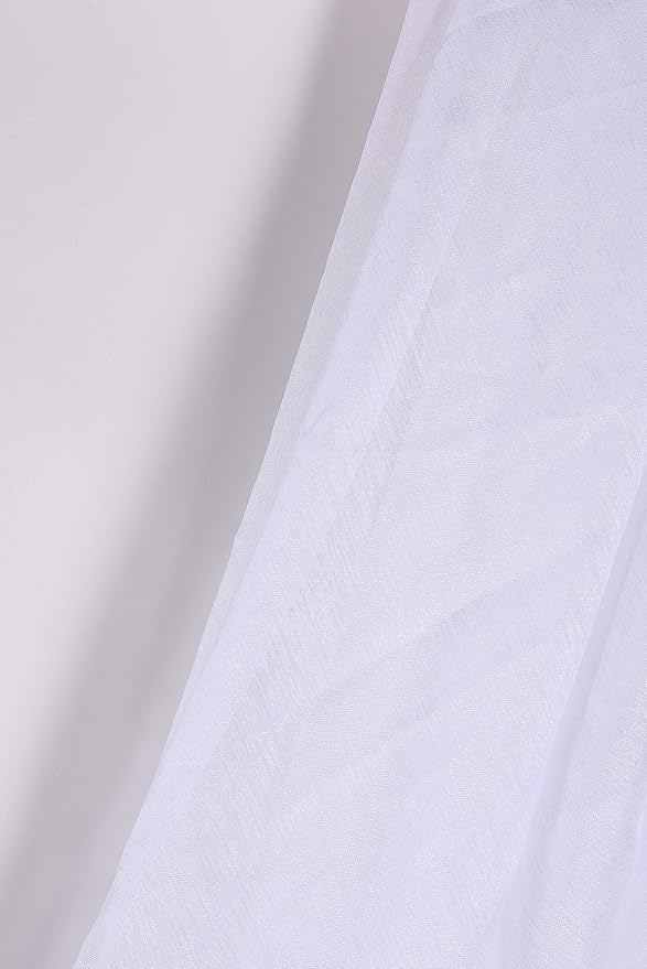 American Linen & Rugs - Cortinas transparentes lisas Snow de 108x84"