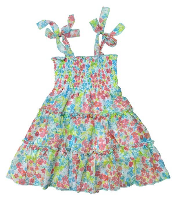 Unik - Vestido de Gasa con Flores para Niñas - DR1956
