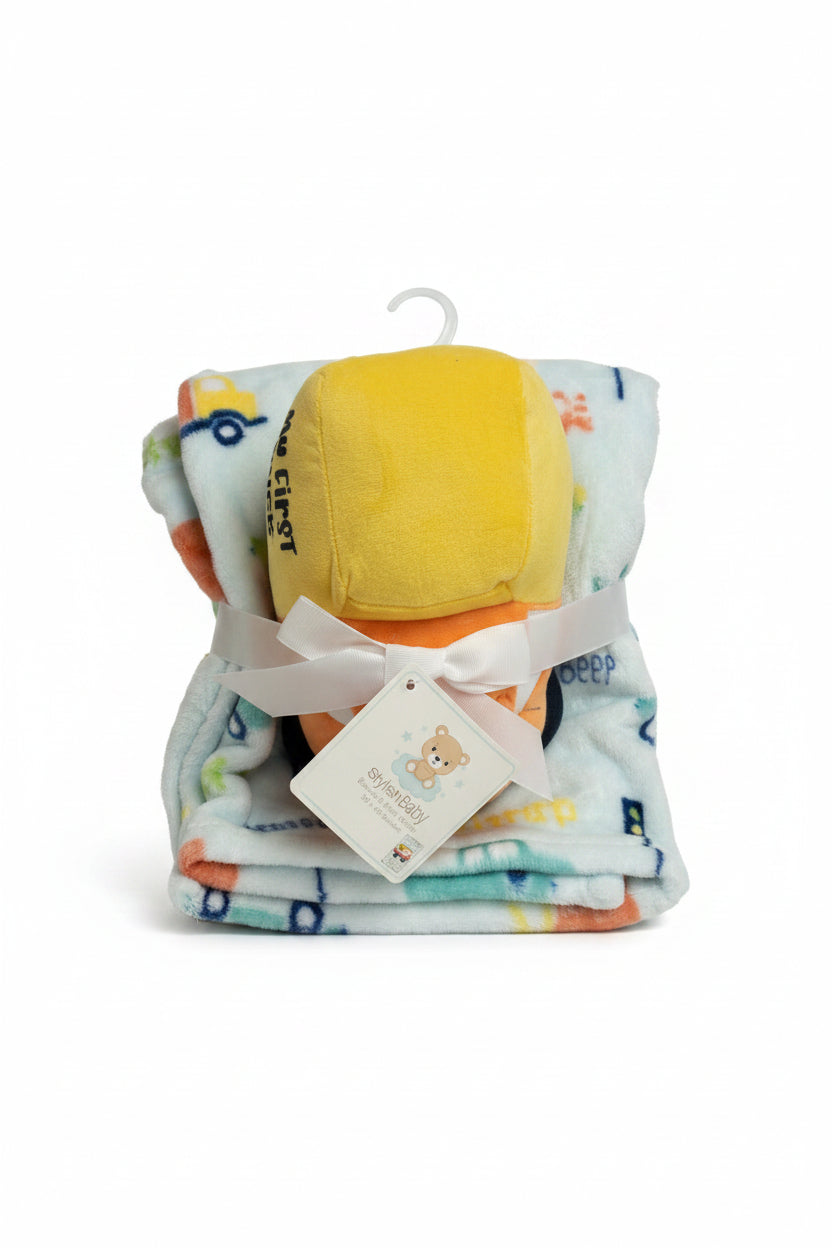 Boy's Trucks Blanket and Plushie Set - BPTB118