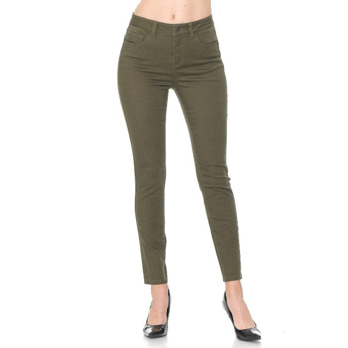 Wax Jean - Women's Push-Up High-Rise Colored Twill Pants - 90168