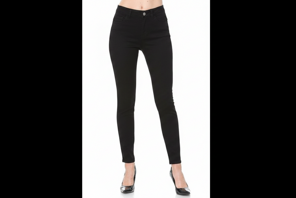 Wax Jean - Pantalón de gabardina de tiro alto con efecto push-up para mujer - 90168