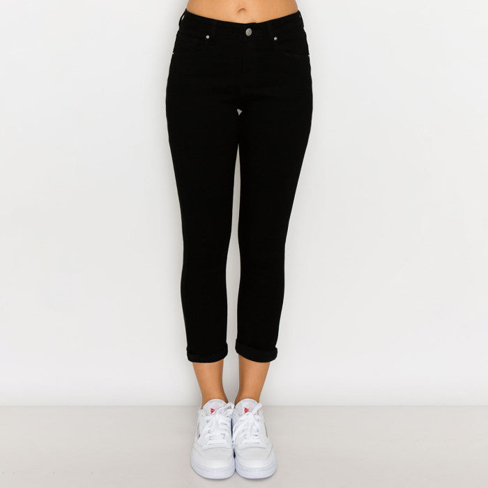 Wax Jean - Capri sostenible Repreve de mujer con dobladillo enrollado - 90239