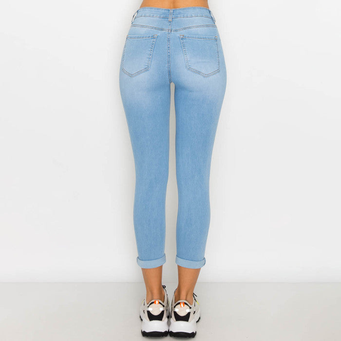 Wax Jean - Women's Repreve Sustainable Rolled Cuff Capri - 90239