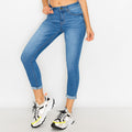 Wax Jean - Capri sostenible Repreve de mujer con dobladillo enrollado - 90239