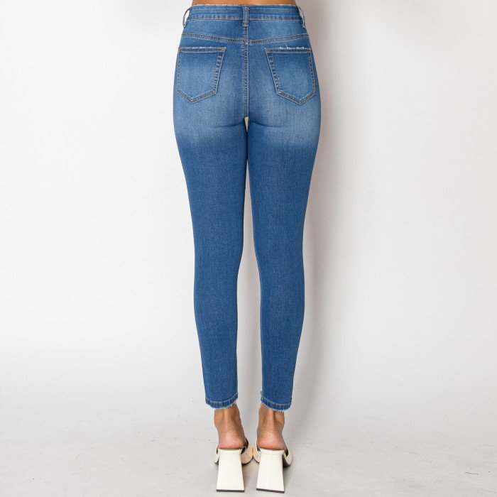 Wax Jeans - Women's High Waisted Skinny Jeans - 90361