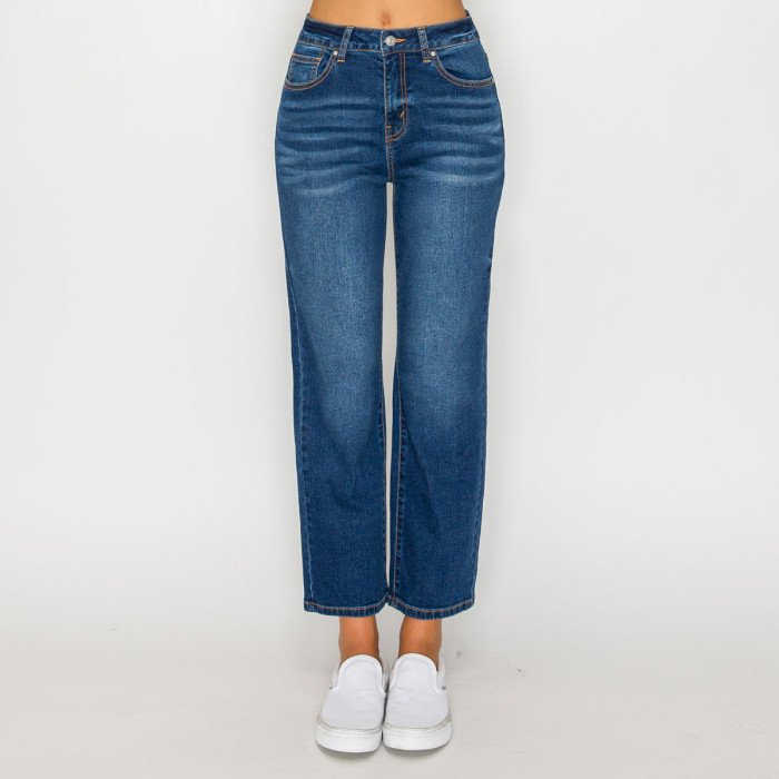 Wax Jean - Women's Basic Crop Straight Jean - 90421