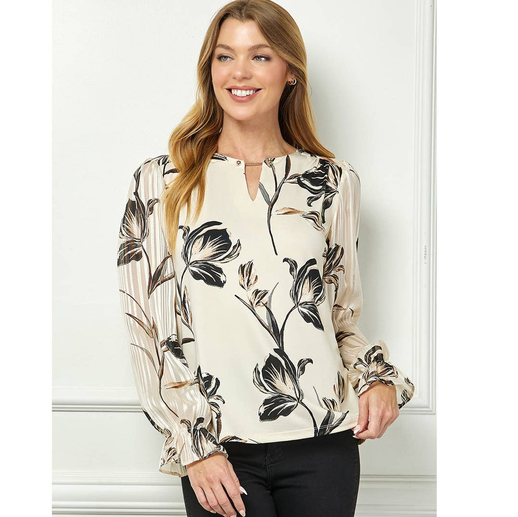 Colección Winslow - Blusa estampada Velora de manga larga para mujer - G538601M59
