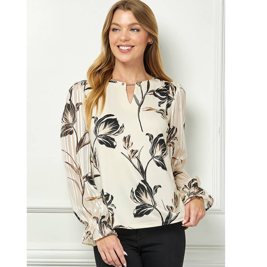 Winslow Collection - Women’s Long Sleeve Velora Print Blouse - G538601M59