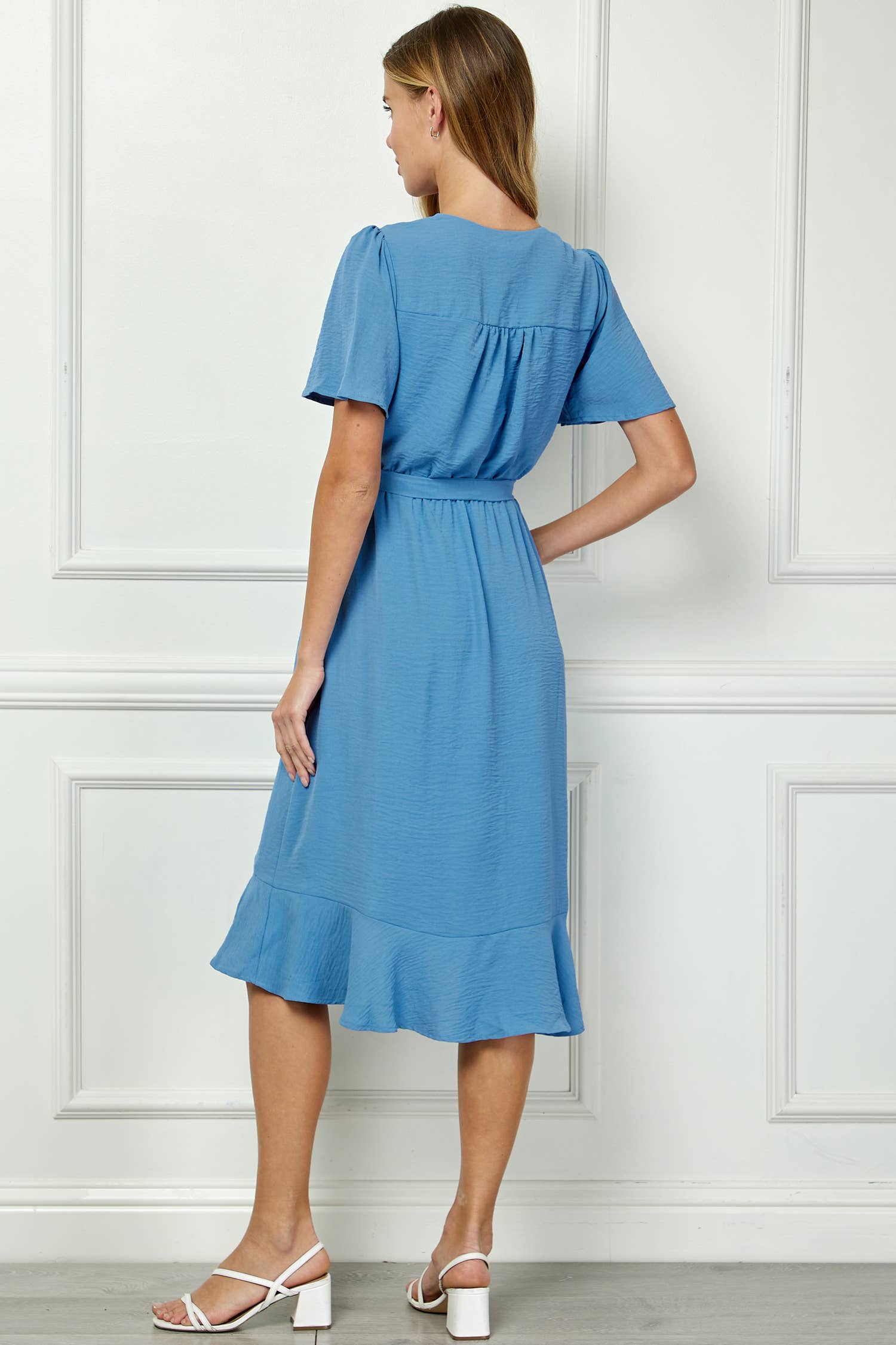 Colección Winslow - Vestido cruzado falso de elegancia clásica para mujer - Y95651P33