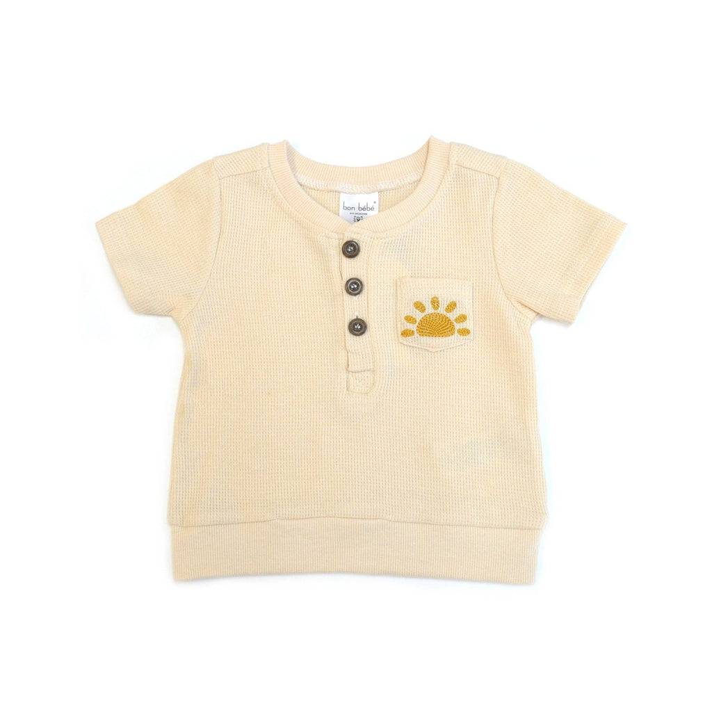 Conjuntos de 2 piezas de top y shorts de punto gofrado de verano para niños - B112G402